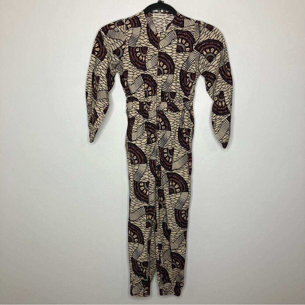 NWT ULLA JOHNSON Kids Delia Jumpsuit Cream Multi 6 Years